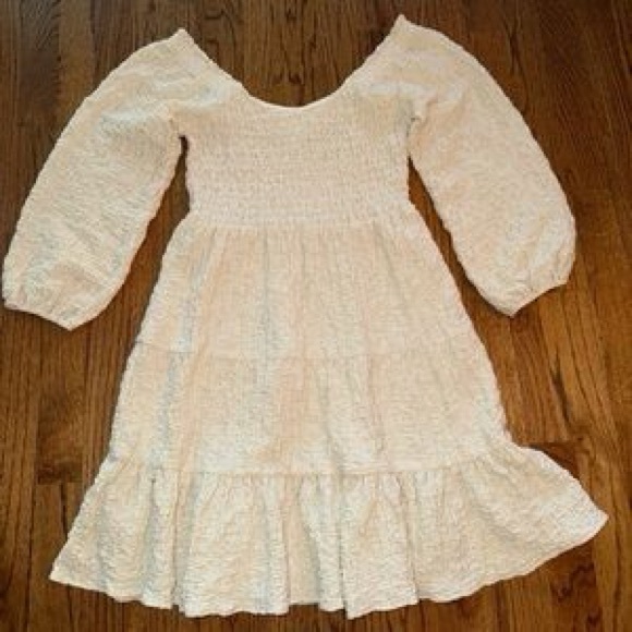 Saltwater Luxe Natural Lane Mini Dress • Coastal Boho Cottagecore Large - Picture 2 of 7